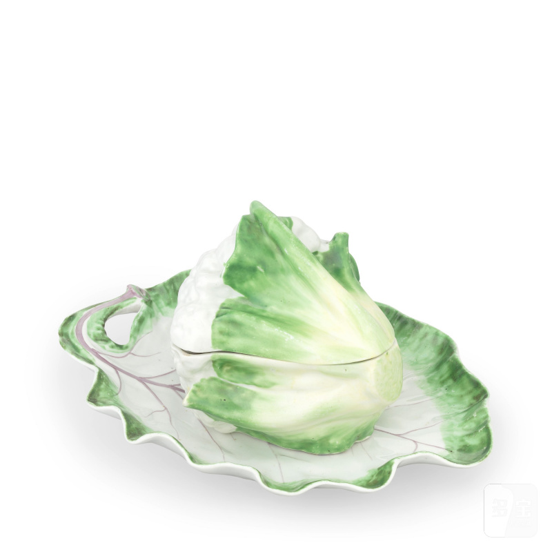 A fine Worcester cauliflower tureen and cover and a stand, circa 1757-60 - 图5